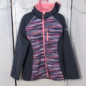 Free Country Kids Pink and Gray Raincoat